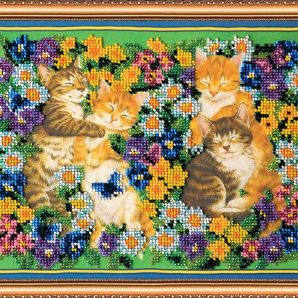 DIY Bead Embroidery Kit "Summer dream" 9.8"x7.9" / 25.0x20.0 cm