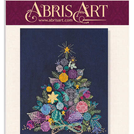 DIY Cross Stitch Kit "Christmas tree" 7.5"x8.7"