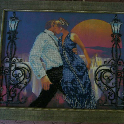 DIY Bead Embroidery Kit "Tango" 16.5"x12.6" / 42.0x32.0 cm