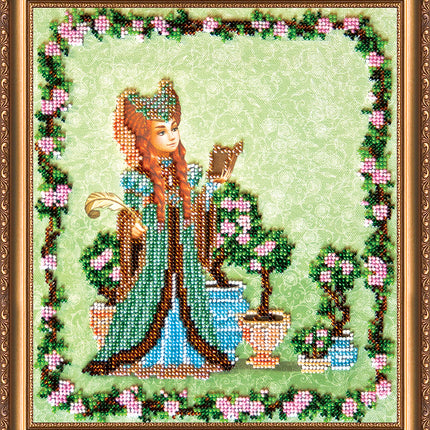 DIY Bead Embroidery Kit "Louisa" 8.7"x9.8" / 22.0x25.0 cm