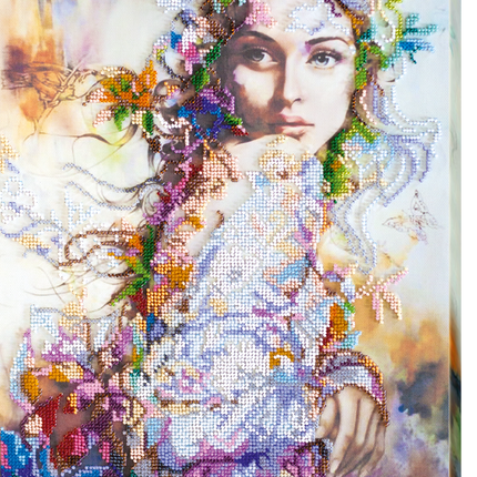 DIY Bead Embroidery Kit "Spring mood" 11.0"x14.6" / 28.0x37.0 cm