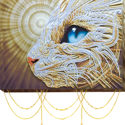 DIY Bead Embroidery Kit "Latte" 13.4"x10.6" / 34.0x27.0 cm