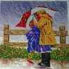 Canvas for bead embroidery "Under the Umbrella" 11.8"x11.8" / 30.0x30.0 cm