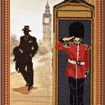 DIY Bead Embroidery Kit "The London lifestyle – 2" 8.7"x12.6" / 22.0x32.0 cm