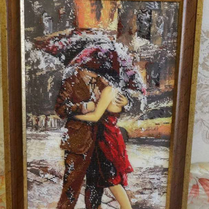DIY Bead Embroidery Kit "Love story – 2" 9.4"x18.5" / 24.0x47.0 cm