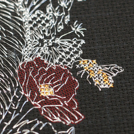 DIY Cross Stitch Kit "Feather-2" 3.9"x8.7"