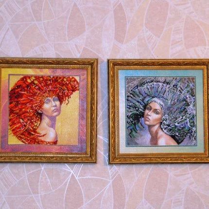 DIY Bead Embroidery Kit "The Four Elements – Air" 12.6"x12.6" / 32.0x32.0 cm
