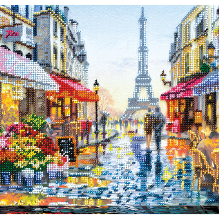 DIY Bead Embroidery Kit "After the rain" 13.8"x9.4" / 35.0x24.0 cm