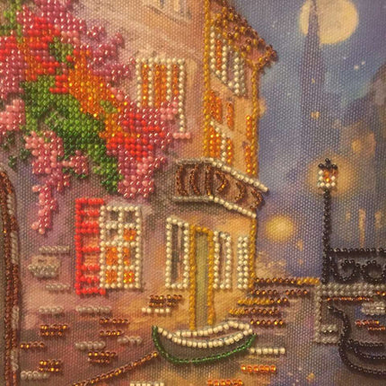 DIY Bead Embroidery Kit "Venice landscape"  5.9"x5.9" / 15.0x15.0 cm