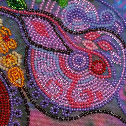 DIY Bead Embroidery Kit "Fly of butterfly" 11.8"x11.8" / 30.0x30.0 cm