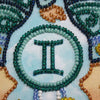 DIY Bead Embroidery Kit "Gemini" 8.7"x8.7" / 22.0x22.0 cm