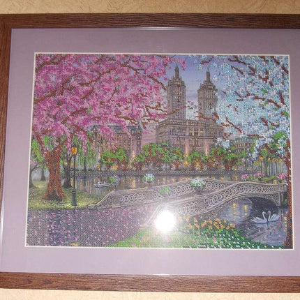 DIY Bead Embroidery Kit "Spring bloom" 15.7"x11.8" / 40.0x30.0 cm