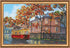 DIY Bead Embroidery Kit "Autumn Blues" 19.7"x12.6" / 50.0x32.0 cm