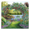 Canvas for bead embroidery "Flower Arc" 7.9"x7.9" / 20.0x20.0 cm