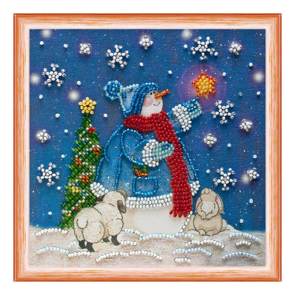 DIY Bead Embroidery Kit "Fairy night"  5.9"x5.9" / 15.0x15.0 cm