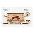 DIY Cross stitch kit on wood "Sleigh" 3.0x1.6 in / 7.5x4.0 cm