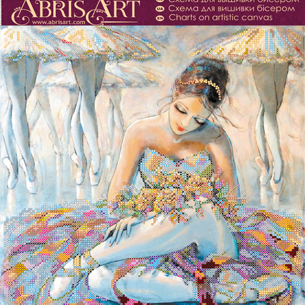 Canvas for bead embroidery "After the premiere" 11.8"x11.8" / 30.0x30.0 cm