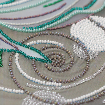 DIY Bead Embroidery Kit "Halfmoon" 11.8"x19.1" / 30.0x48.5 cm