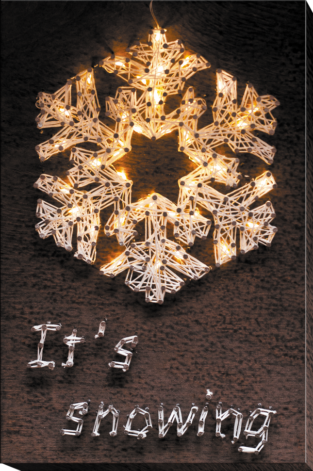String Art Creative DIY Kit "Snowflake" 7.5"x11.4" / 19.0x29.0 cm