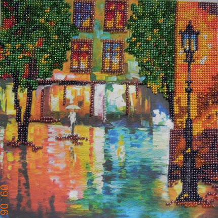 Canvas for bead embroidery "Autumn Fantasy" 7.9"x7.9" / 20.0x20.0 cm