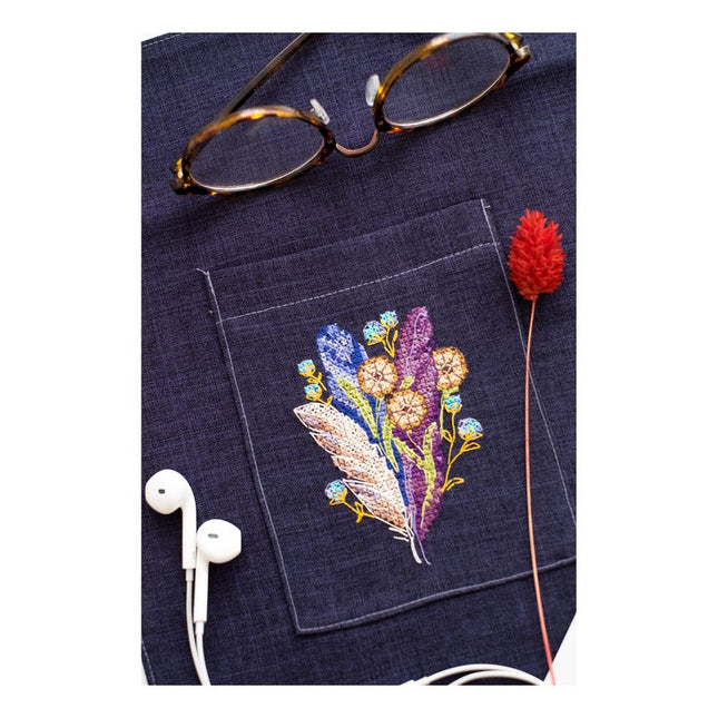 Cross stitch patch kit "Feathers and dandelions"
