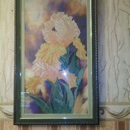 DIY Bead Embroidery Kit "Amber Snow" 11.8"x21.7" / 30.0x55.0 cm