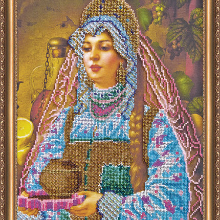 DIY Bead Embroidery Kit "Vasilisa" 11.8"x16.5" / 30.0x42.0 cm