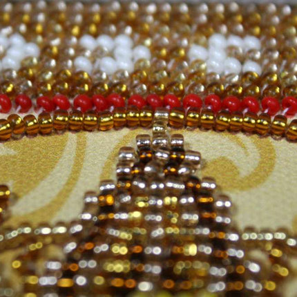 DIY Bead Embroidery Kit "Icon of the Mother of God of «Tenderness»" 7.5"x9.8" / 19.0x25.0 cm