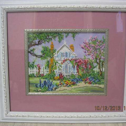 Canvas for bead embroidery "Teremok" 7.9"x6.3" / 20.0x16.0 cm