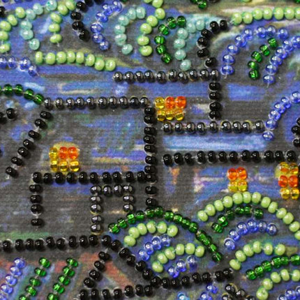 DIY Bead Embroidery Kit "Starlight night" 15.7"x11.8" / 40.0x30.0 cm