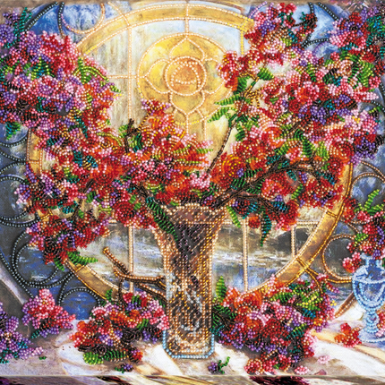 DIY Bead Embroidery Kit "Gentle glow" 13.4"x10.6" / 34.0x27.0 cm