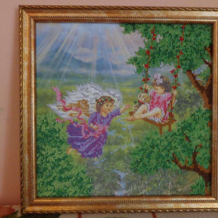 Canvas for bead embroidery "In the Morning Sunlight" 11.8"x11.8" / 30.0x30.0 cm