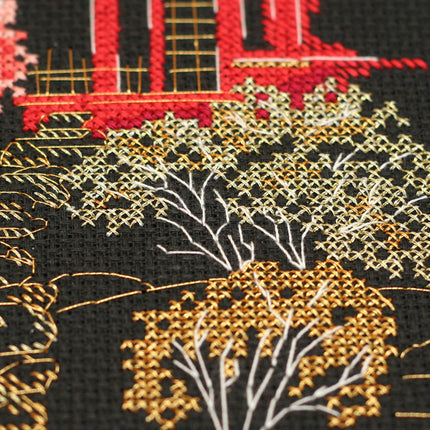 DIY Cross Stitch Kit "Japan-3" 5.9"x5.5"