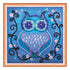 DIY Bead Embroidery Kit "Blue owl"  5.9"x5.9" / 15.0x15.0 cm