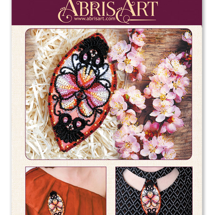 Beadwork kit for creating brooch "Playful curls"
