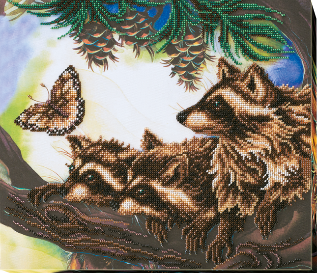 DIY Bead Embroidery Kit "Funny game" 14.8"x11.8" / 37.5x30.0 cm