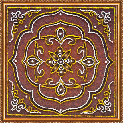 DIY Bead Embroidery Kit "Vintage – 1" 9.1"x9.1" / 23.0x23.0 cm