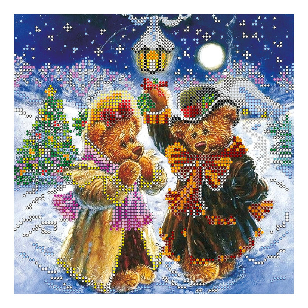 Canvas for bead embroidery "Magic Winter" 7.9"x7.9" / 20.0x20.0 cm