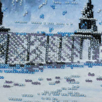 DIY Bead Embroidery Kit "Snowstorm" 20.1"x12.6" / 51.0x32.0 cm