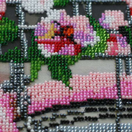 DIY Bead Embroidery Kit "Fascinating walk" 11.8"x11.8" / 30.0x30.0 cm