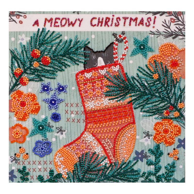 DIY Bead Embroidery Kit "Meowy"