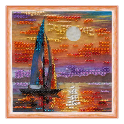 DIY Bead Embroidery Kit "No wind"  5.9"x5.9" / 15.0x15.0 cm