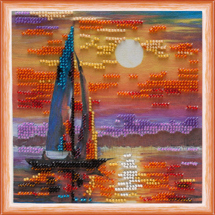 DIY Bead Embroidery Kit "No wind"  5.9"x5.9" / 15.0x15.0 cm
