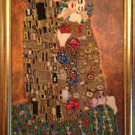 DIY Bead Embroidery Kit "The kiss" 11.8"x18.1" / 30.0x46.0 cm