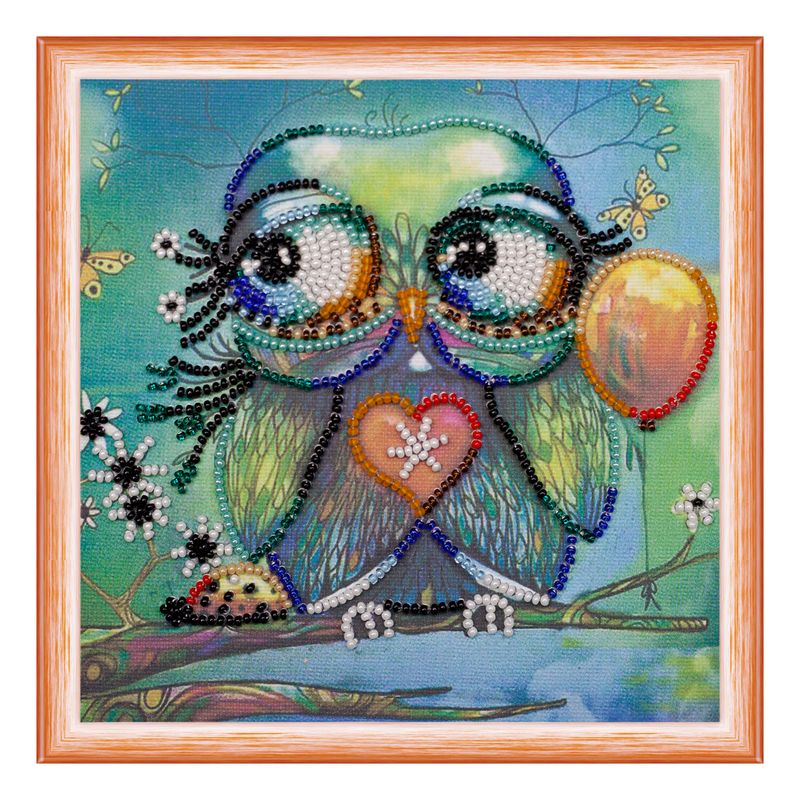 DIY Bead Embroidery Kit "Muse"  5.9"x5.9" / 15.0x15.0 cm
