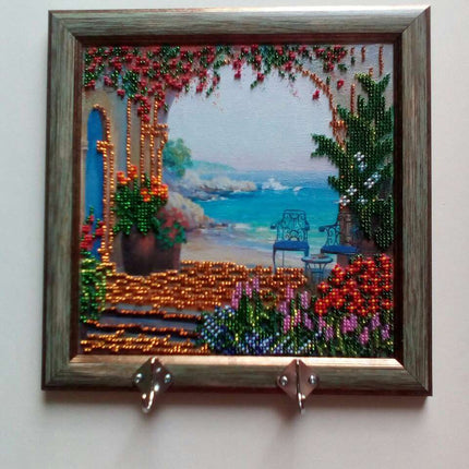 Canvas for bead embroidery "Backwater" 7.9"x7.9" / 20.0x20.0 cm