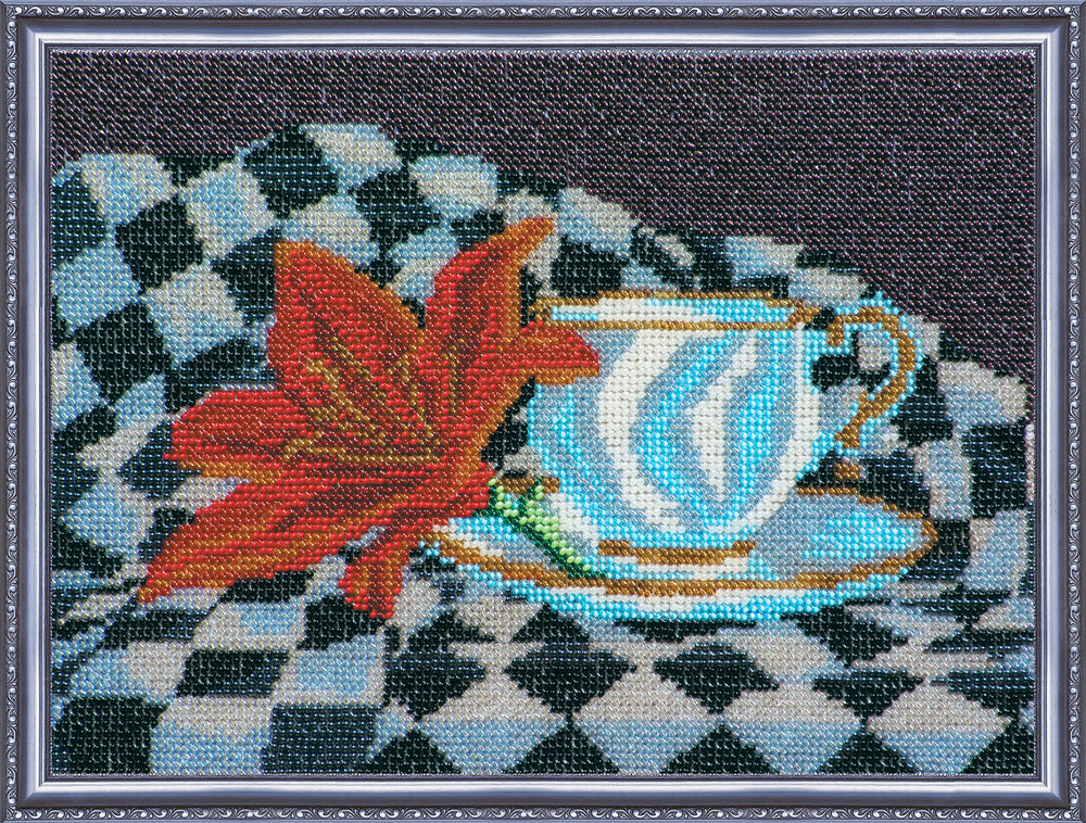 DIY Bead Embroidery Kit "Domino" 10.6"x7.9" / 27.0x20.0 cm