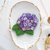 Beadwork kit for creating brooch "Beautiful hydrangea"