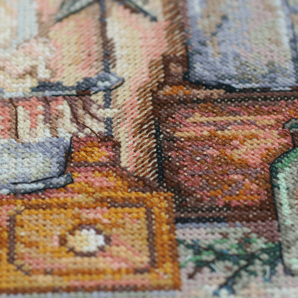 DIY Cross Stitch Kit "Warm at home" 9.8"x15.0"