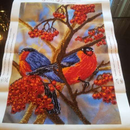 DIY Bead Embroidery Kit "The Rowan Tree" 11.8"x16.9" / 30.0x43.0 cm